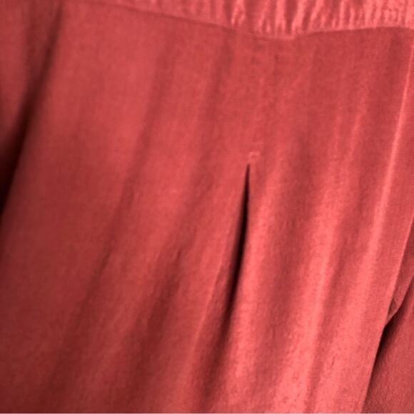 Soft Surroundings rust rose dark pink roll tab sleeve top size Extra Large XL - Picture 11 of 13